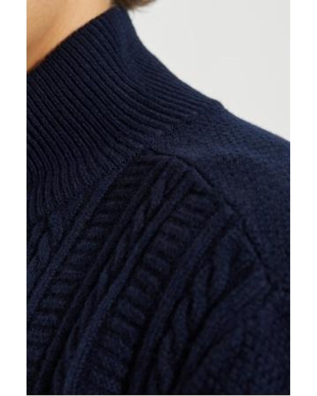 A.P.C. Blue Turtleneck Knitted Jumper for men