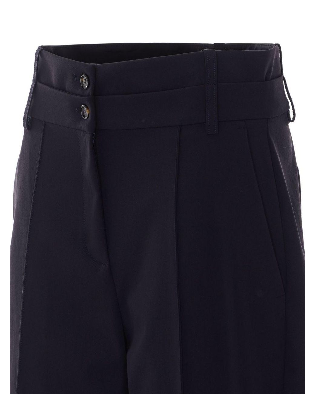 Pinko Blue Belted Pintuck Trousers