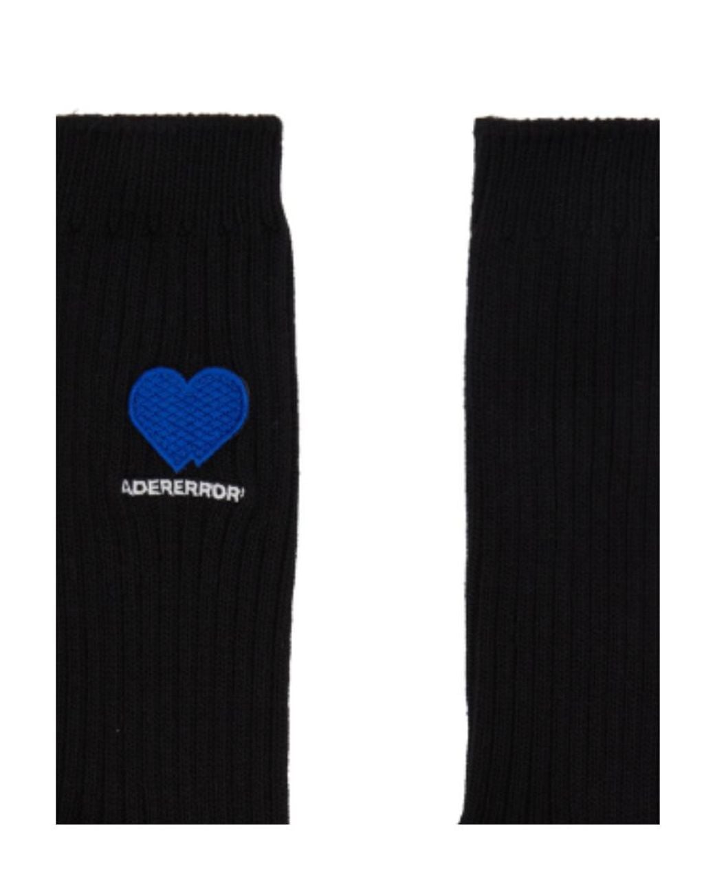 Adererror Black Knitted Inlaid Socks for men