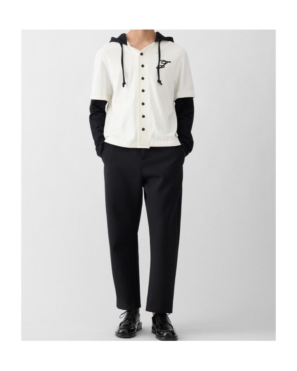 Jacquemus White Letro Layered Hoodie for men