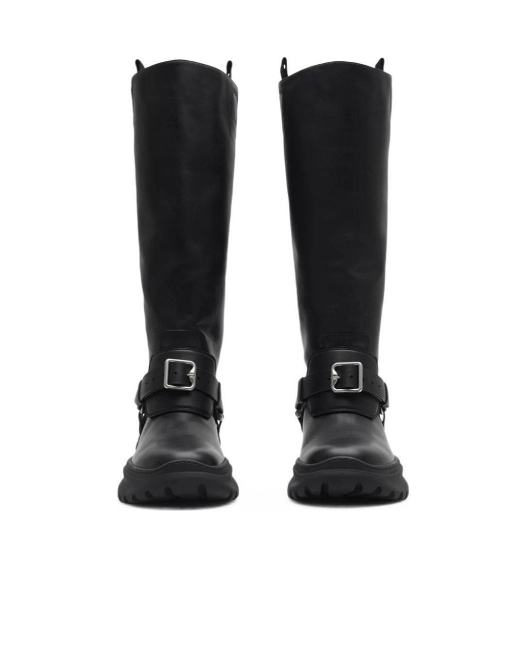 Burberry Black Leather Stomp High Boots​