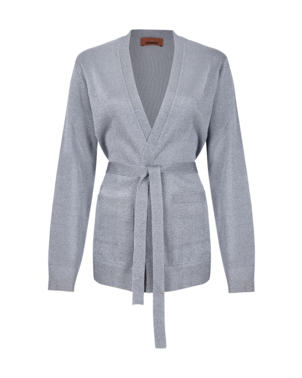 Missoni Blue Belted V-Neck Cardigan