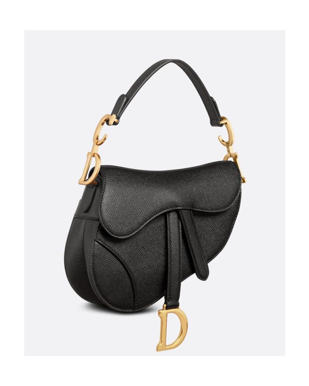 Dior Black Mini Saddlebag With Strap