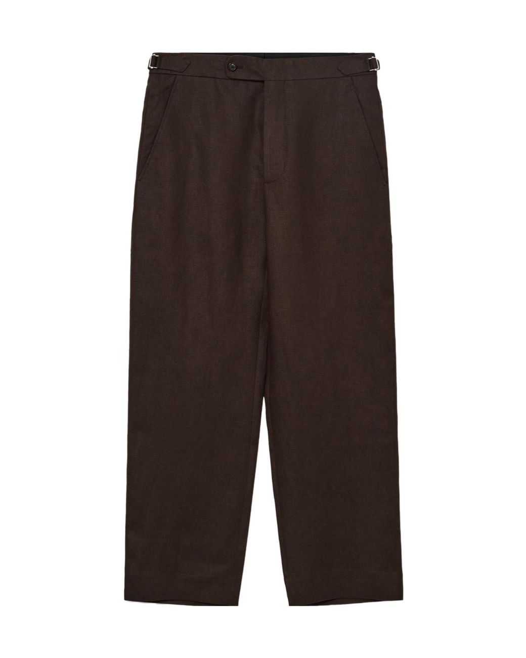 Bode Brown Side-Button Casual Pants for men