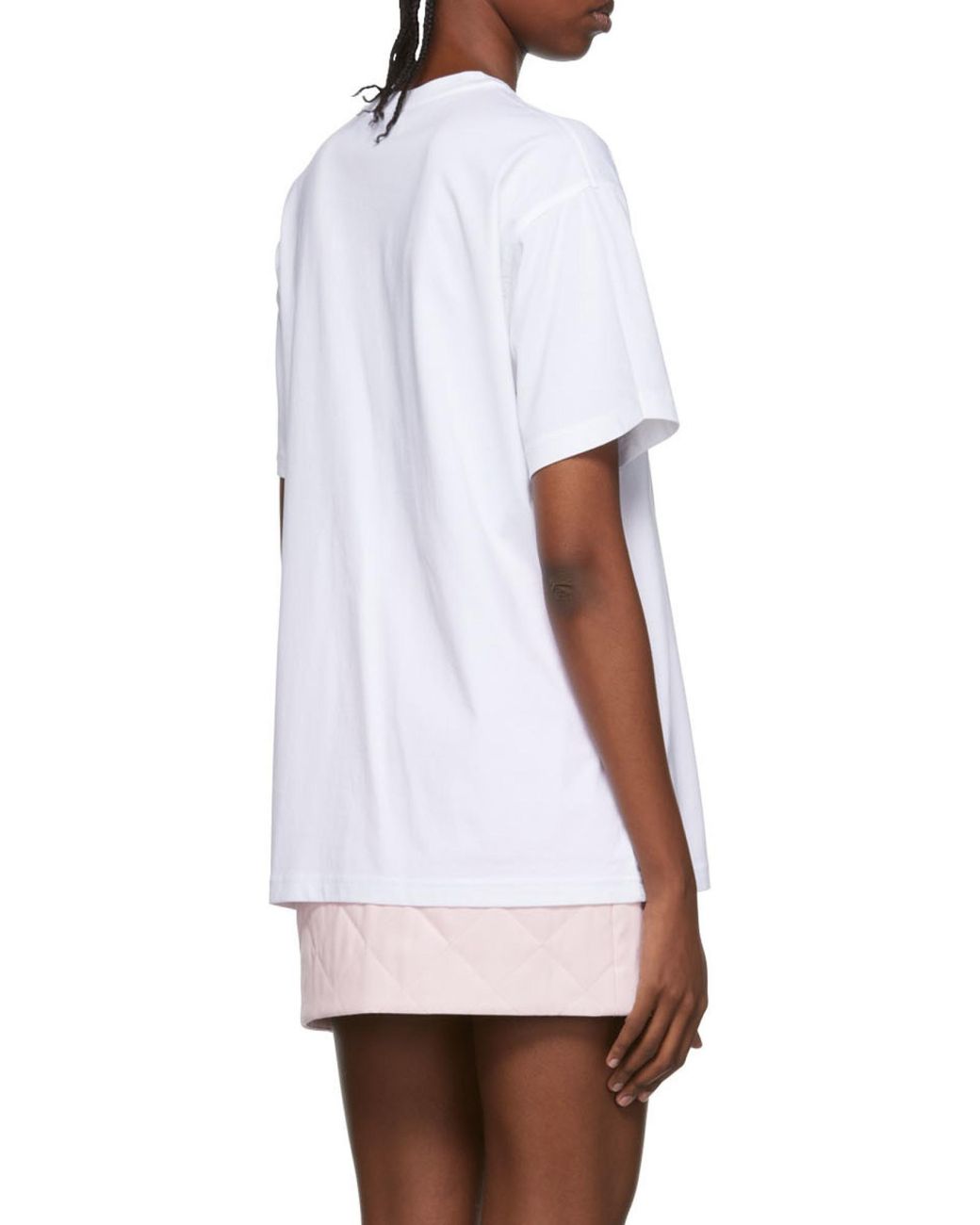 Burberry White Check Patch Pocket T-Shirt