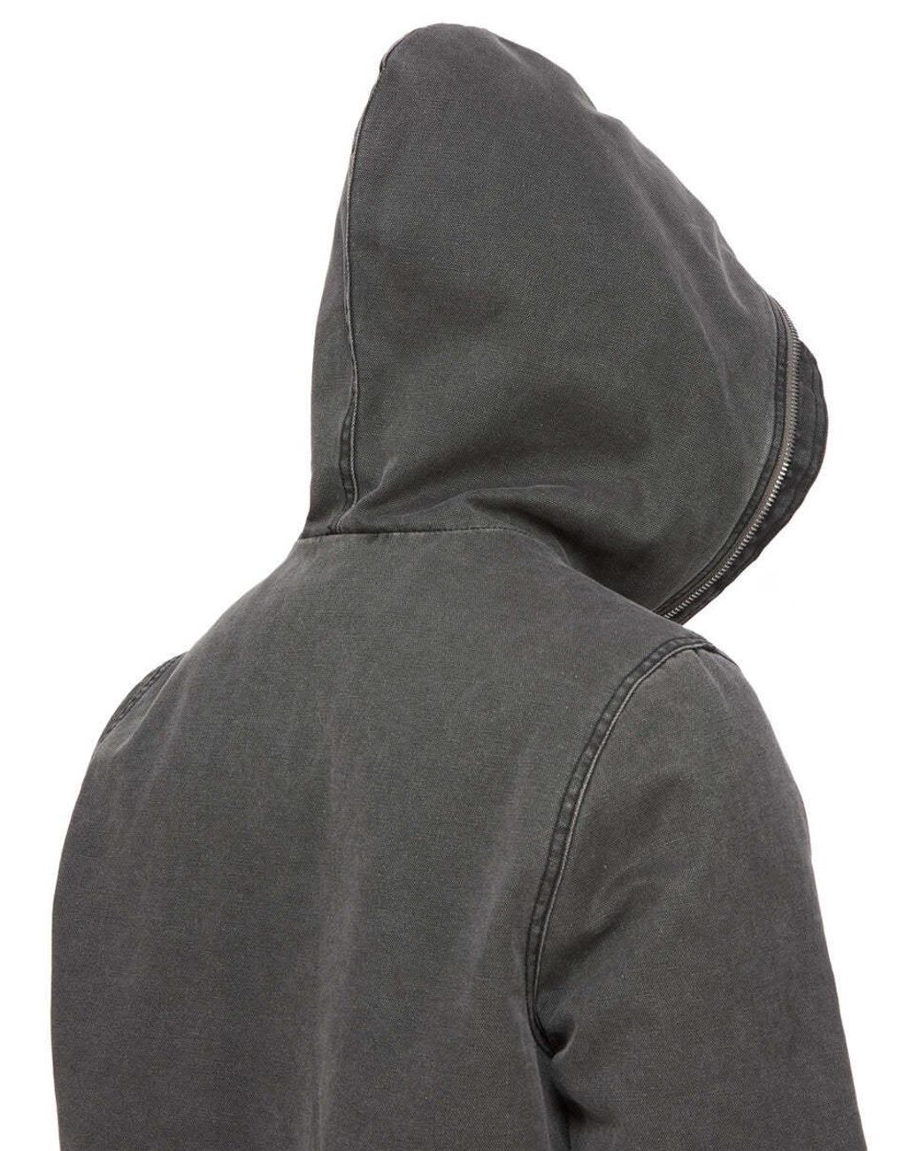 Rick Owens Black Gimp Zipfront Jacket for men