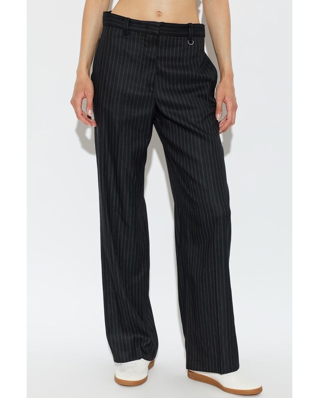 Isabel Marant Black Noanda Pinstripe Pants