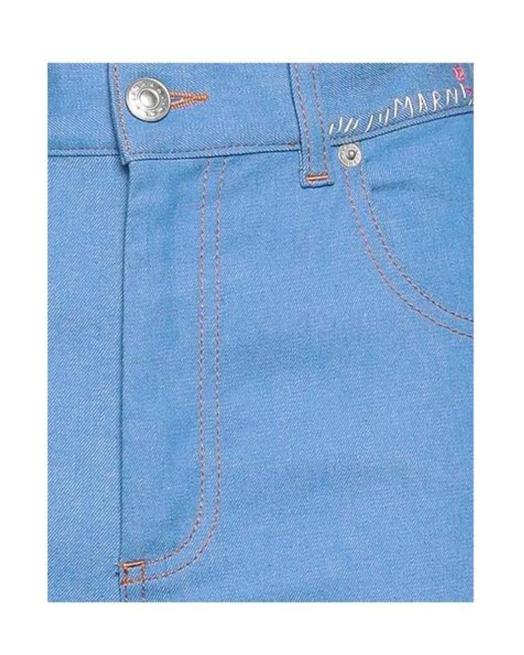 Marni Blue Plain Colour Jeans