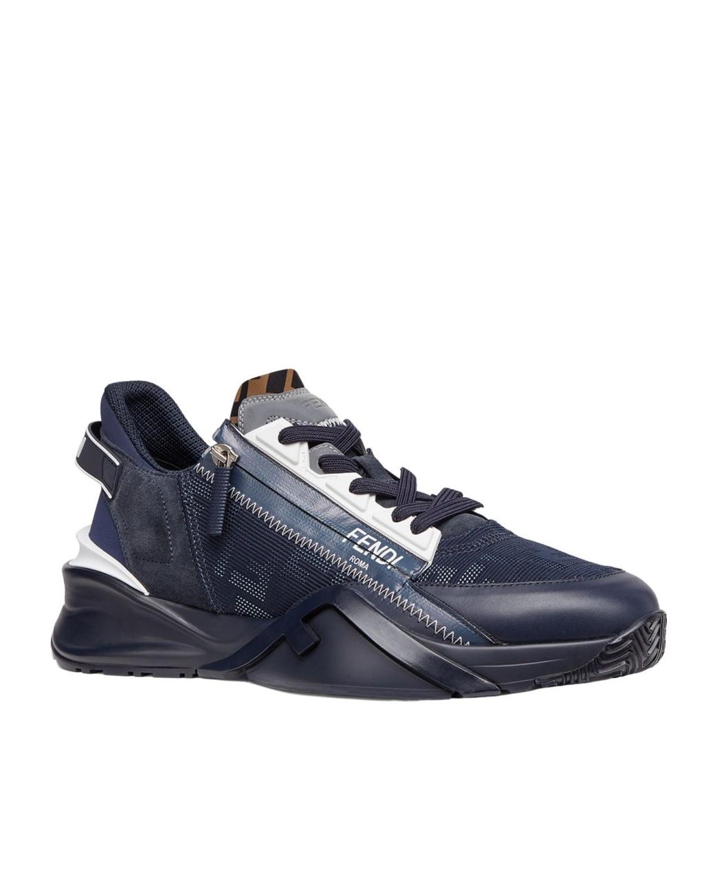 Fendi Blue Flow Slip-On Sneakers for men