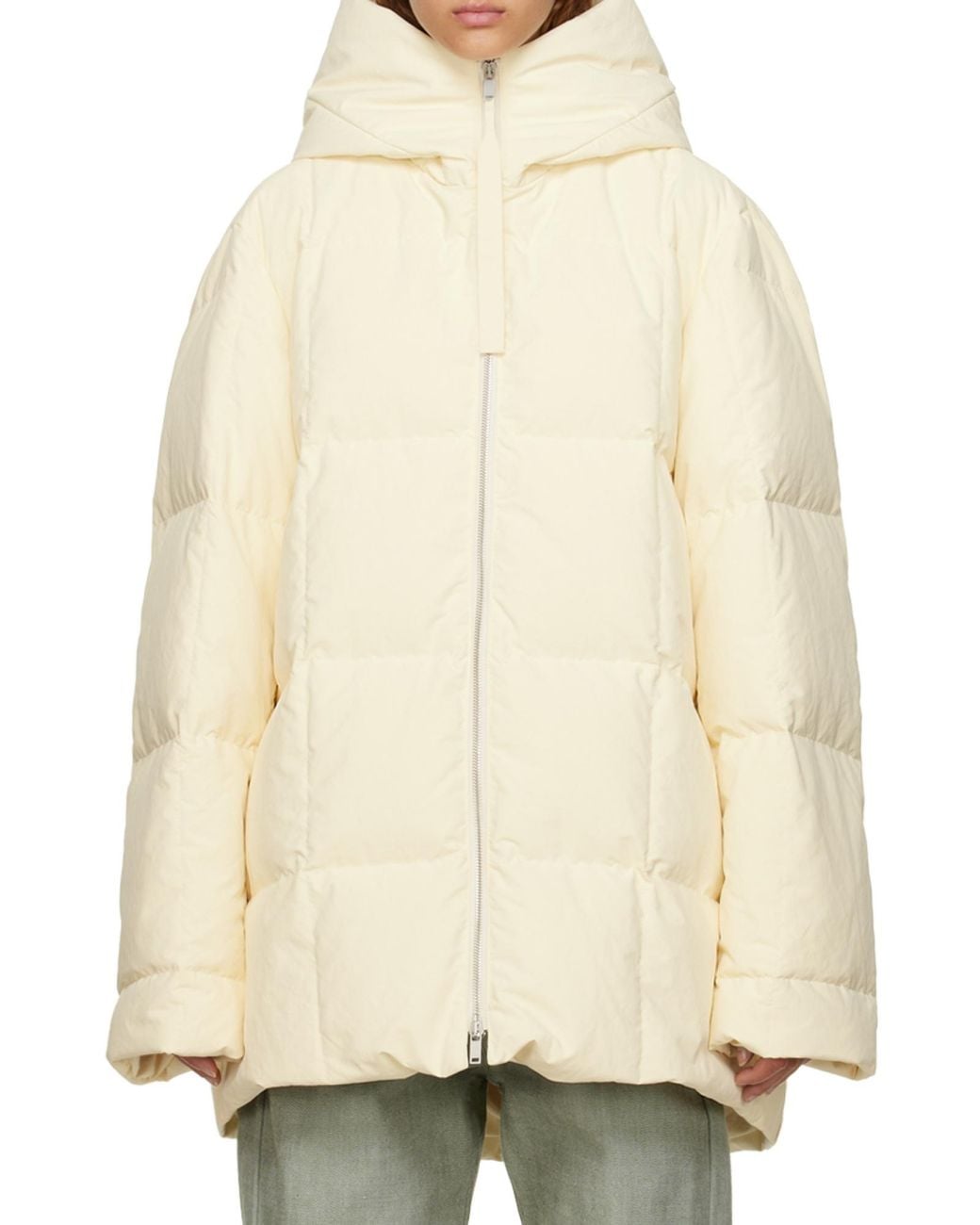Jil Sander White Quilted Down Jacket