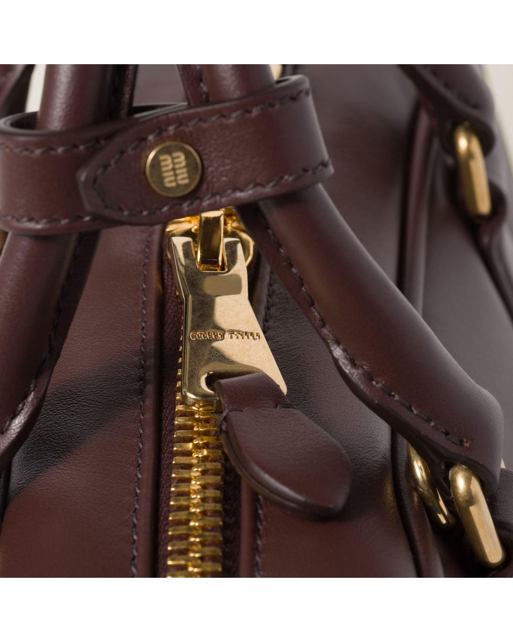 Miu Miu Brown Arcadie Leather Bag