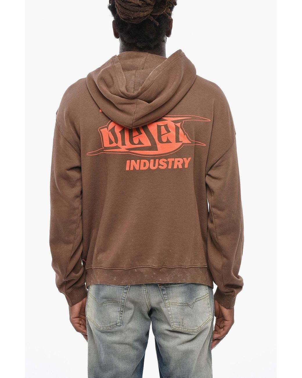 DIESEL Brown Boxt Hoodie for men
