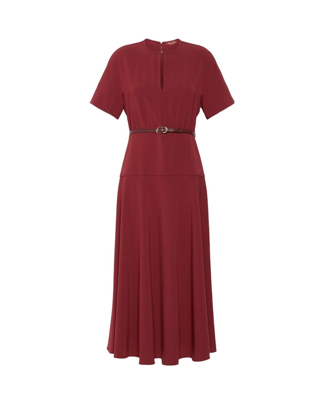 Max Mara Red Long Cady Dress