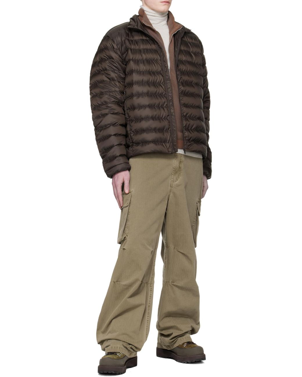 Canada Goose Brown Stratus Logo Patch Puffer Jacket for men