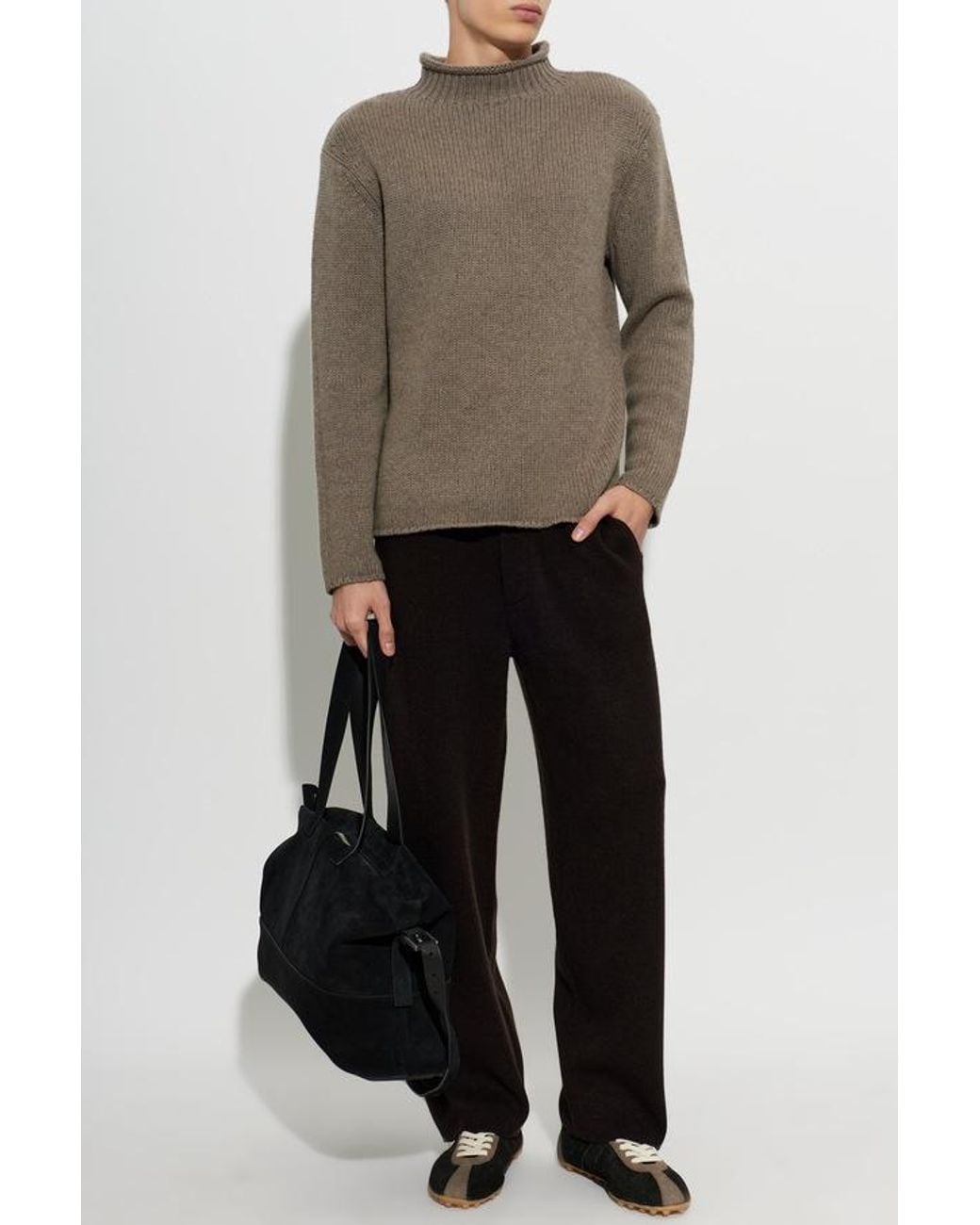 Lisa Yang Multicolor Sylvan Mock-Neck Knitted Sweater for men