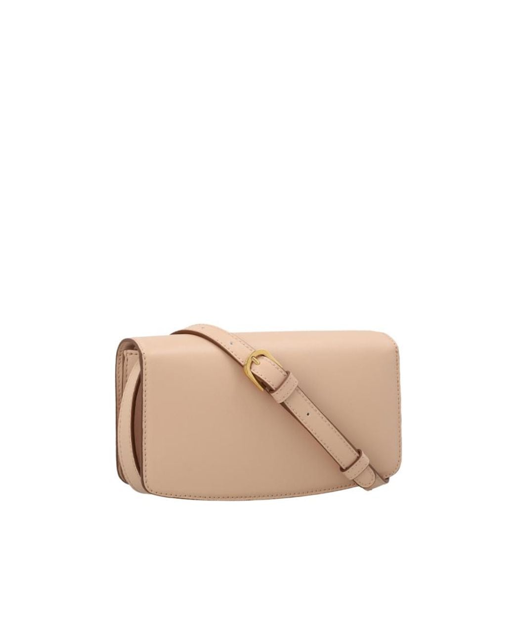 Stella McCartney Natural S Wave Plaque Crossbody Bag