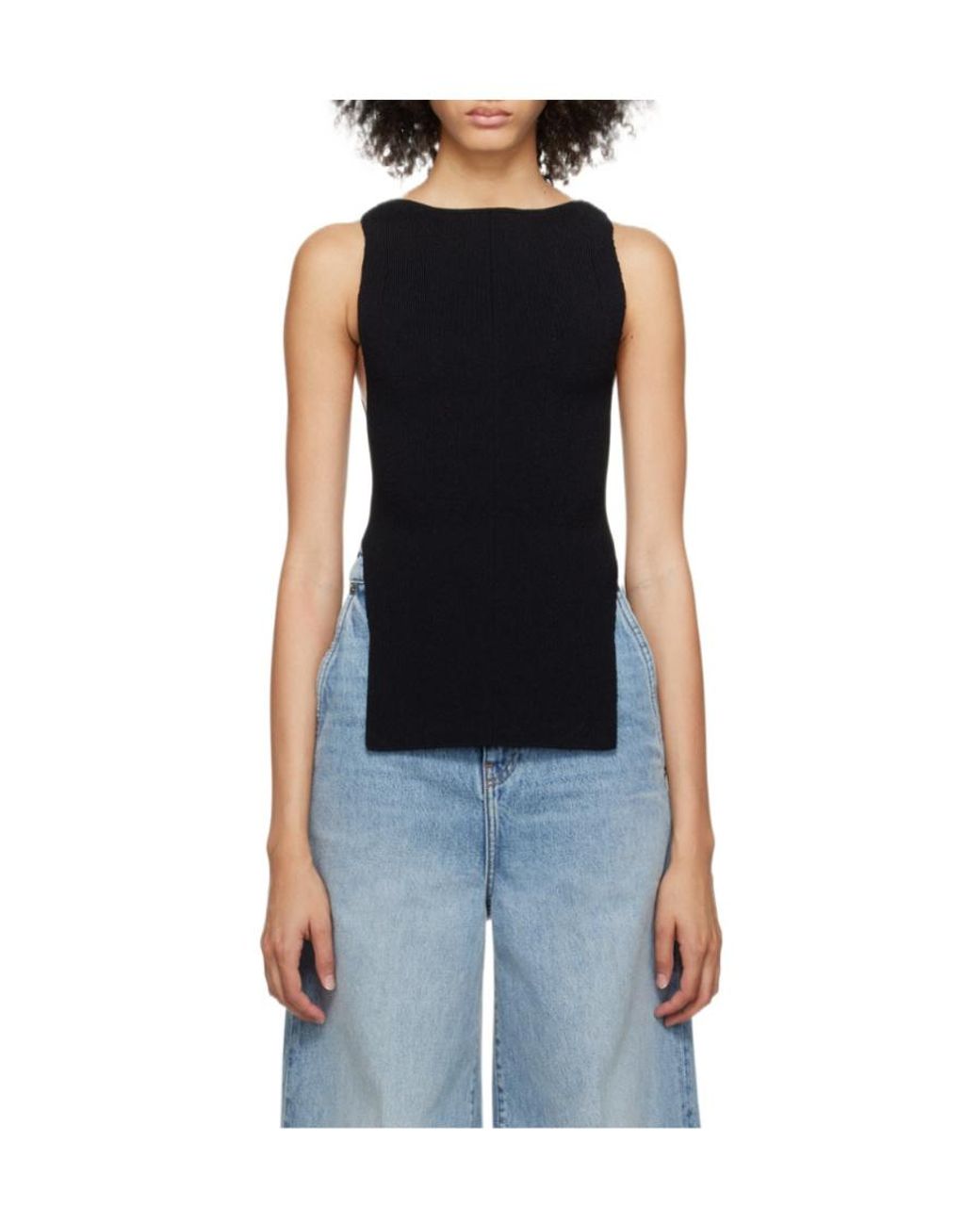 Khaite Blue The Evelyn Sleeveless Tank Top