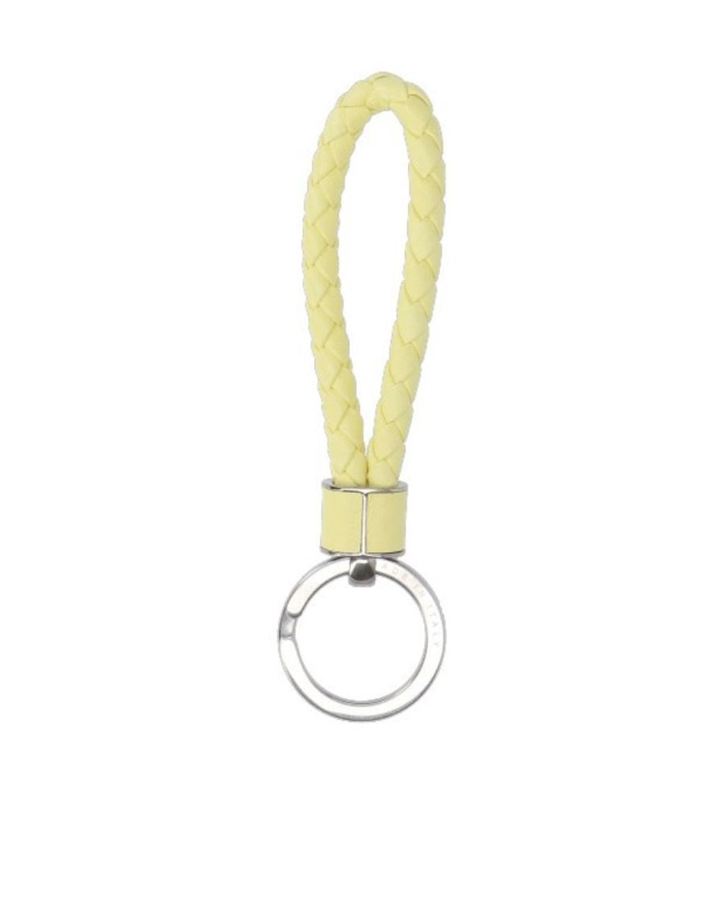 Bottega Veneta Metallic Intreccio Key Ring