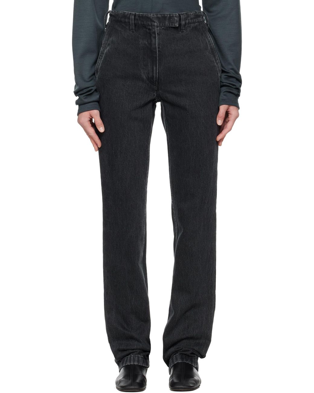 Rier Black Belt-Loops Jeans