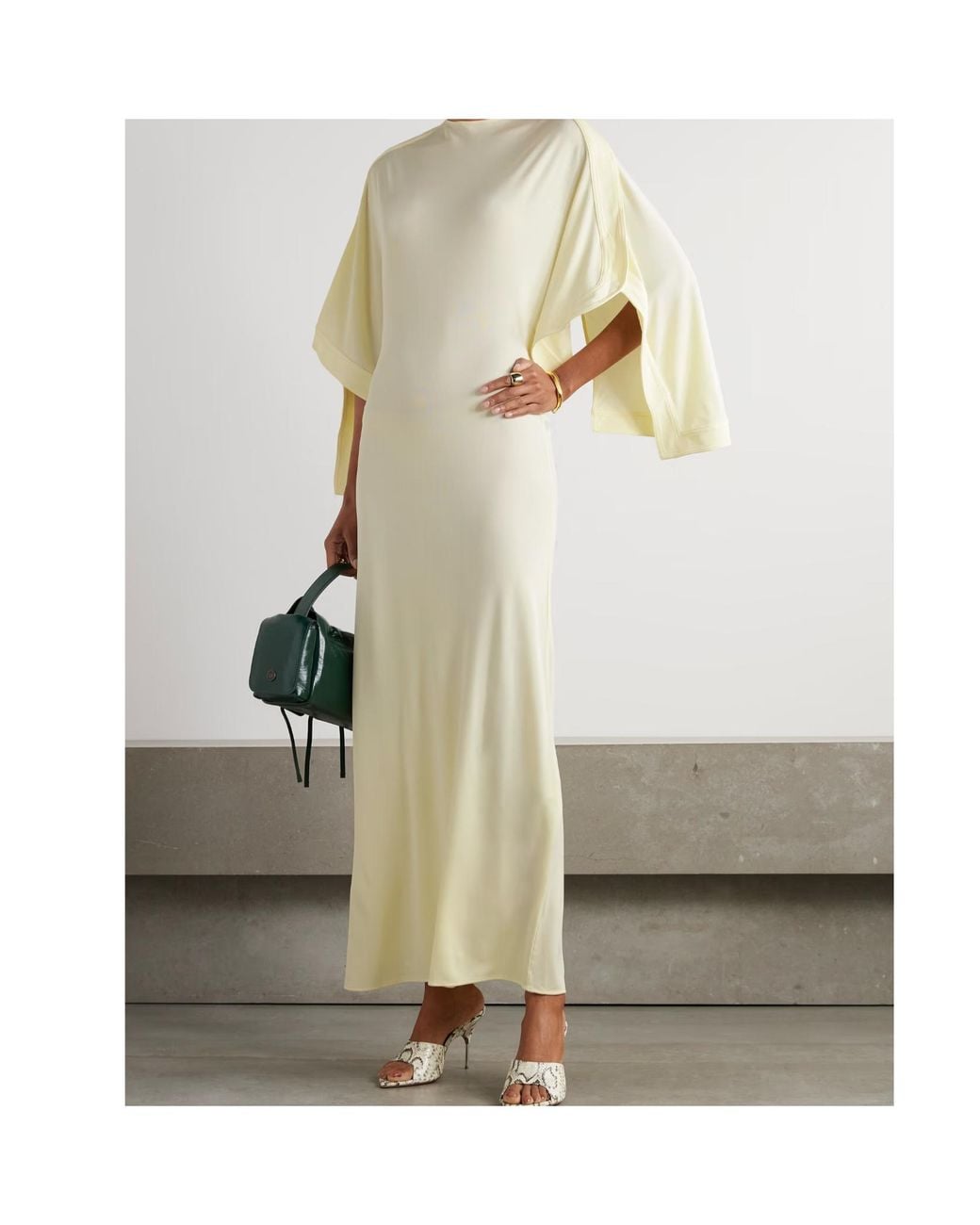16Arlington Yellow Catius Open-Back Jersey Maxi Dress