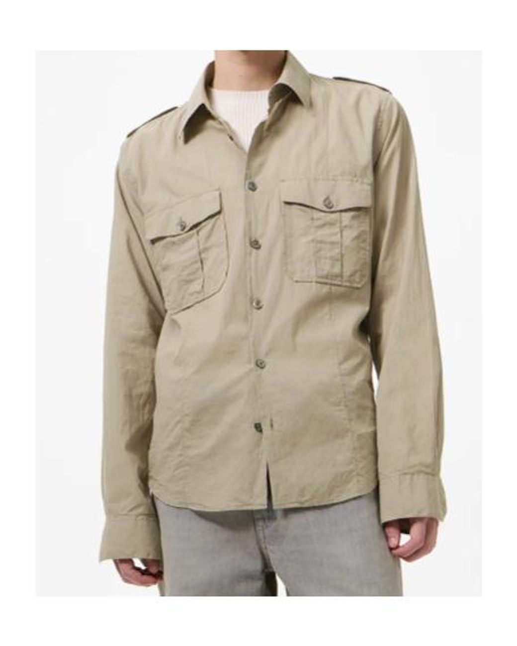 Our Legacy Natural Beyond Embroidered Oversized Shirt for men