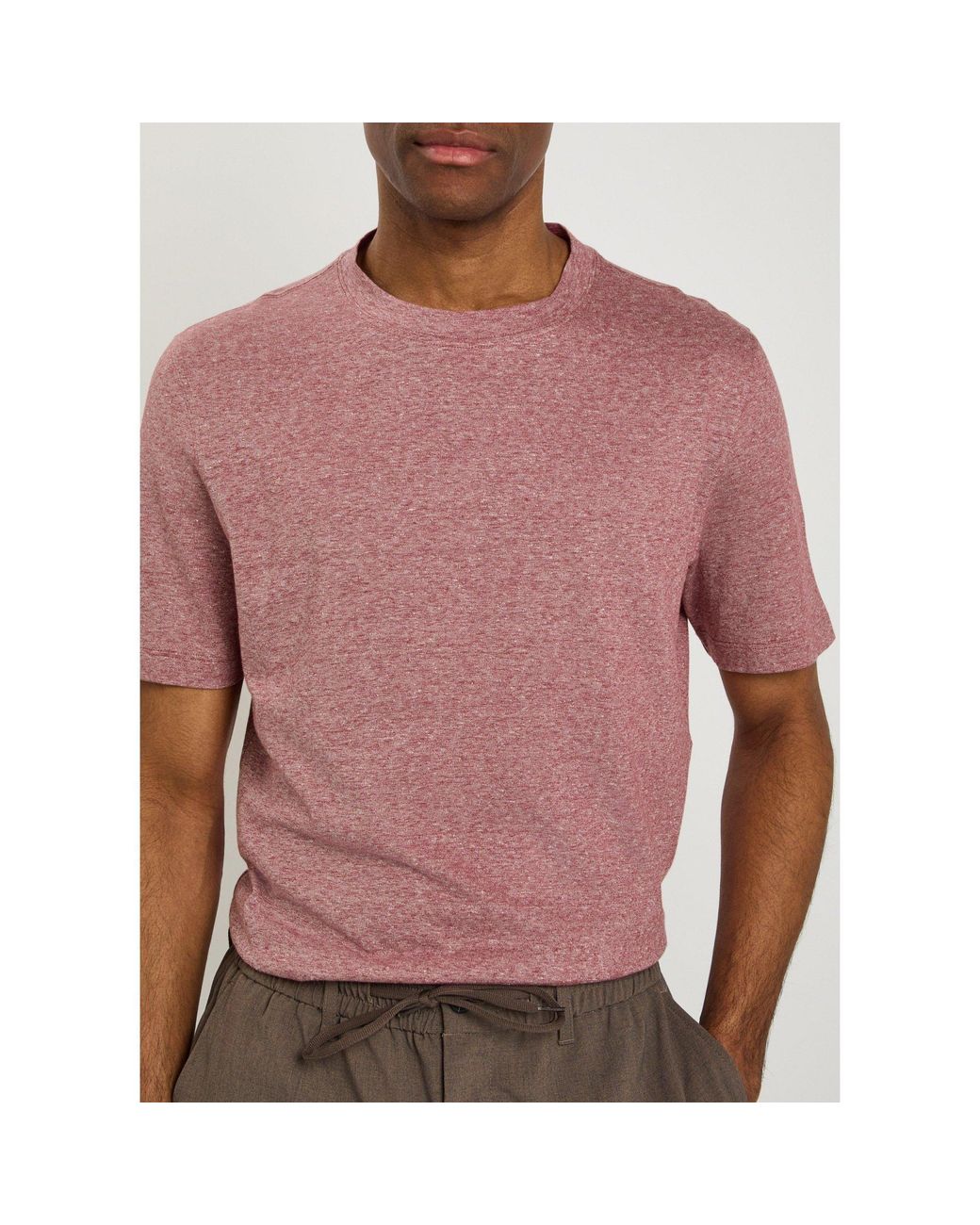 Brunello Cucinelli Pink Short-Sleeve Crew-Neck T-Shirt for men