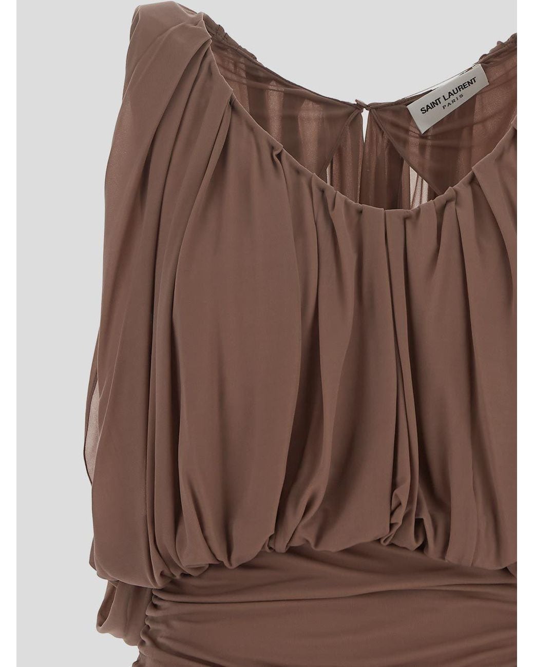 Saint Laurent Brown Short Dresses