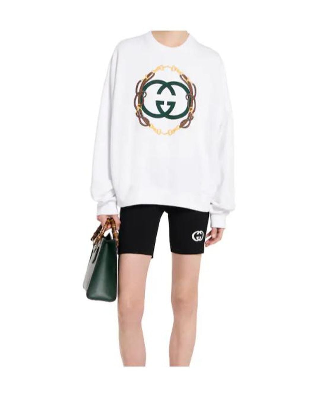 Gucci White Cotton Jersey Sweatshirt With Print