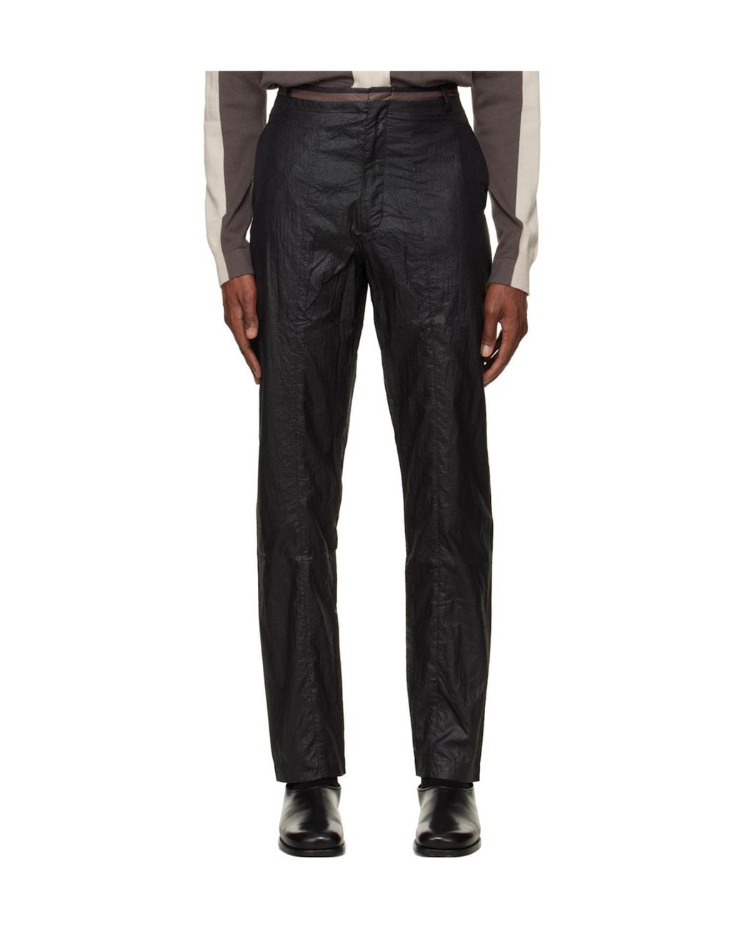Kiko Kostadinov Black High-Waisted Casual Trousers for men