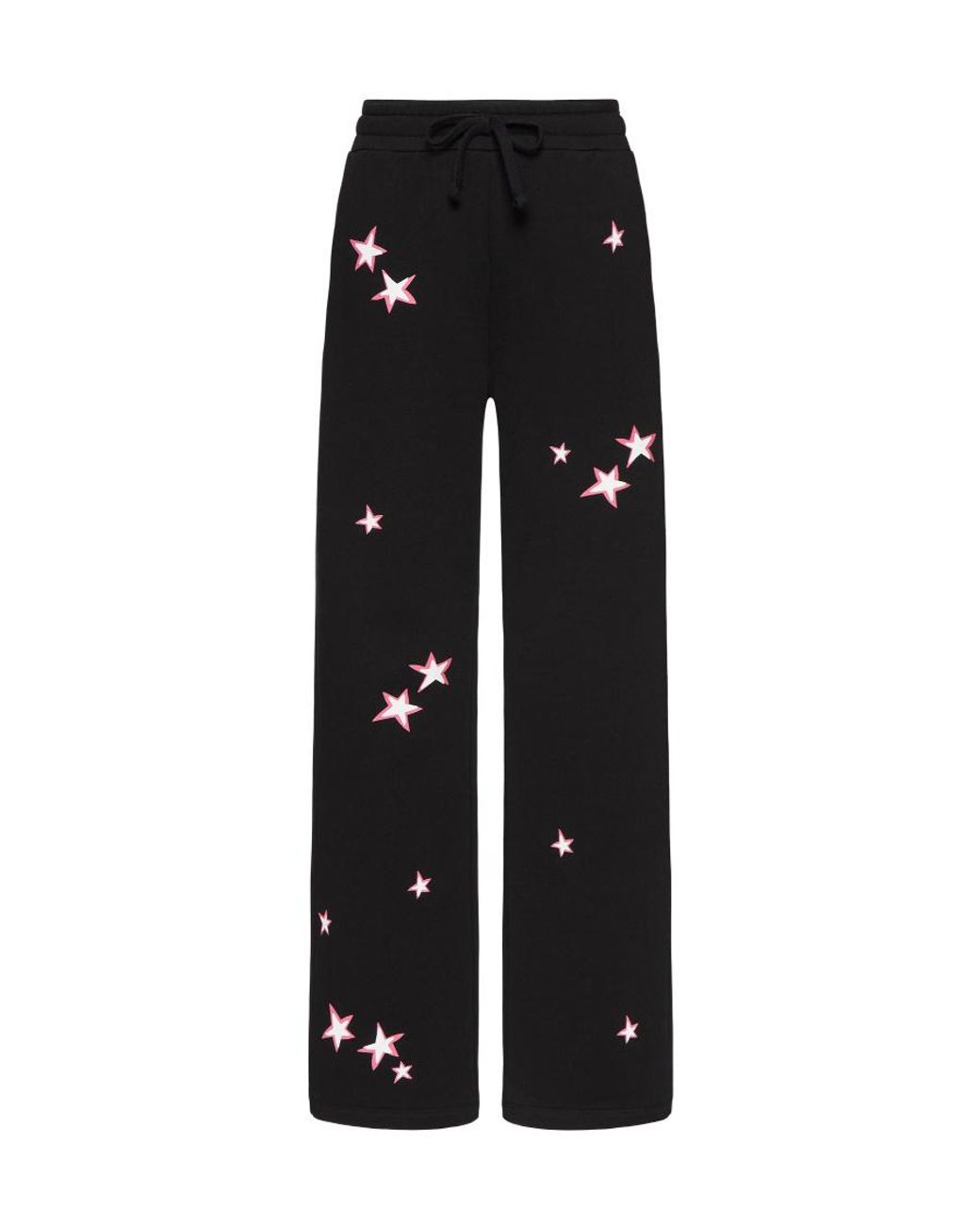RED Valentino Black Star-Print Sweatpants