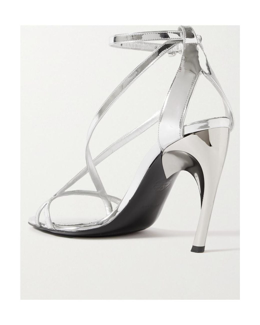 McQueen White Strapped Heeled Sandals
