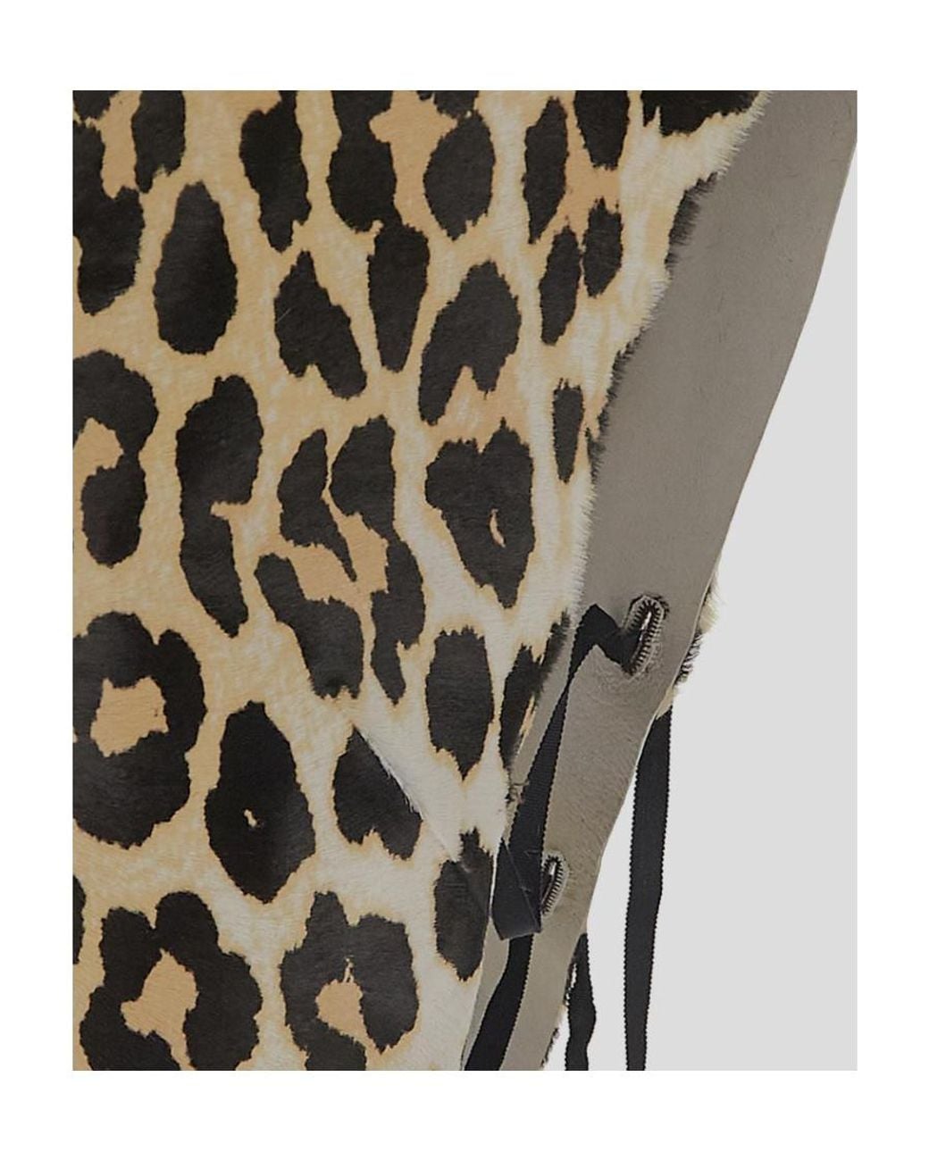 Dries Van Noten Black Leopard Printed Sleeveless Top