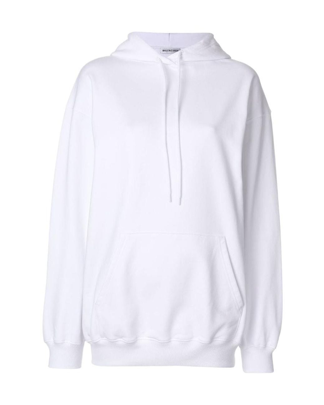 Balenciaga White Felpa Con Cappuccio