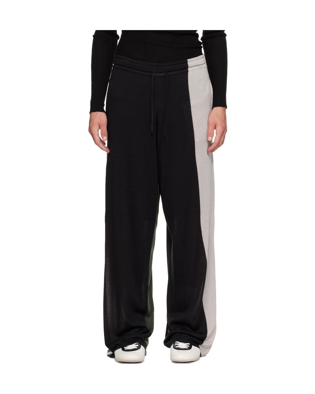 Kiko Kostadinov Black Color-Block Athletic Pants for men