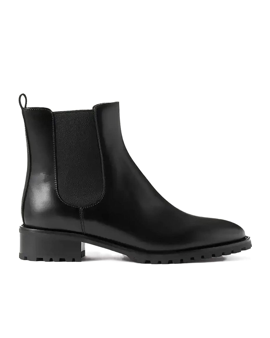 Manolo Blahnik Black Leather Chelsea Boots