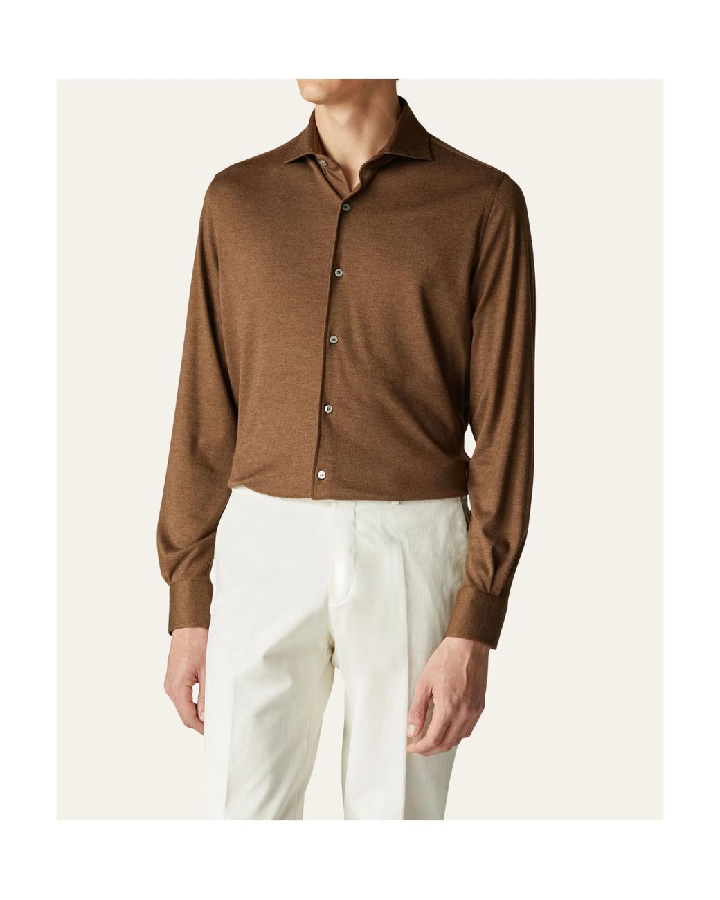 Loro Piana Brown Andrew Shirt for men
