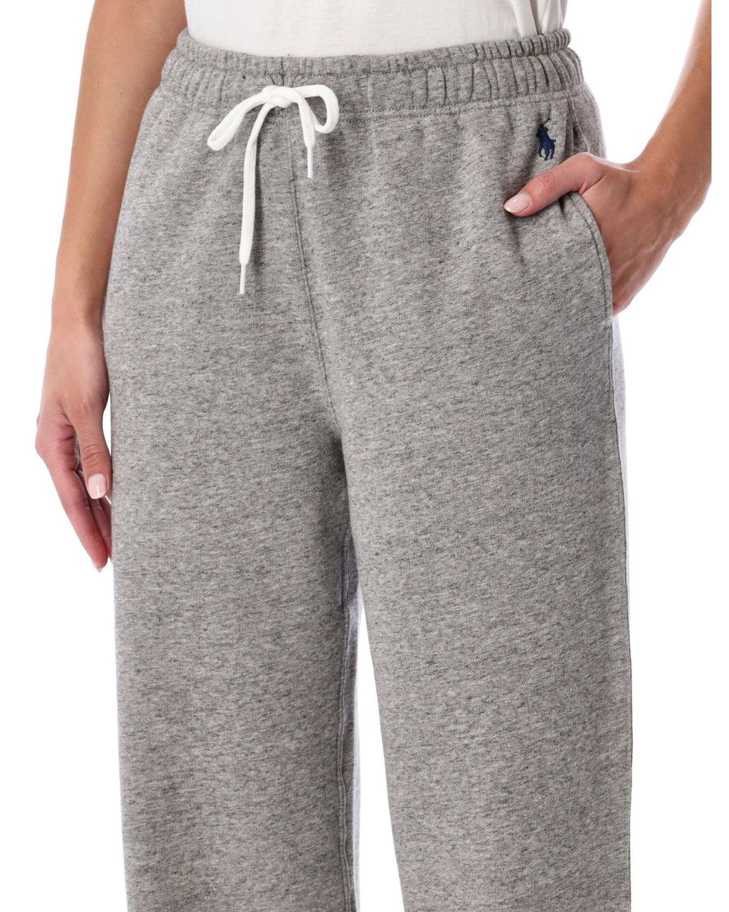 Polo Ralph Lauren Gray Ralph Lauren Wide-Leg Sweatpants
