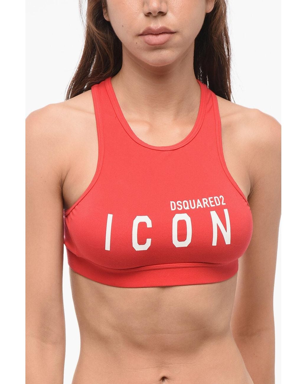 DSquared² Red Icon Sports Bra
