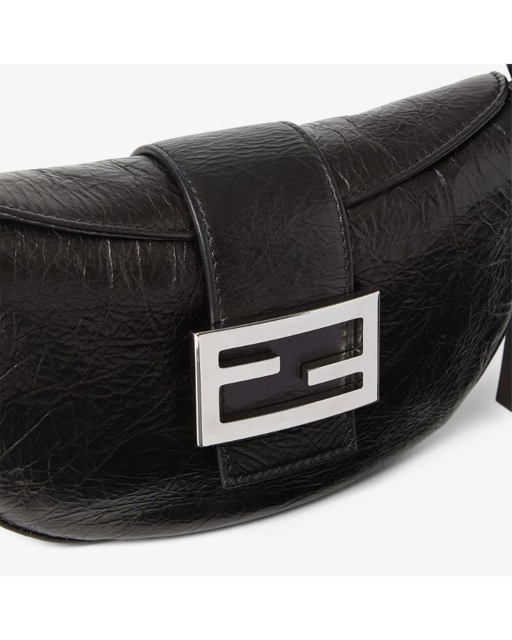 Fendi White Crackled Leather Bag