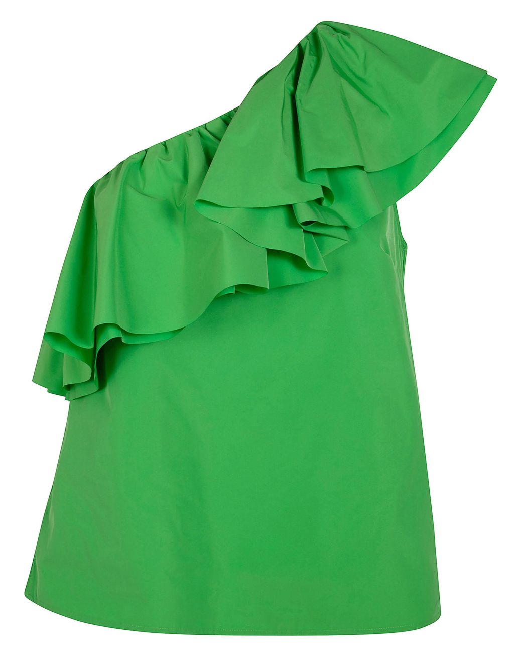 Essentiel Antwerp Green 'Jillian' Asymmetric Ruffle Top