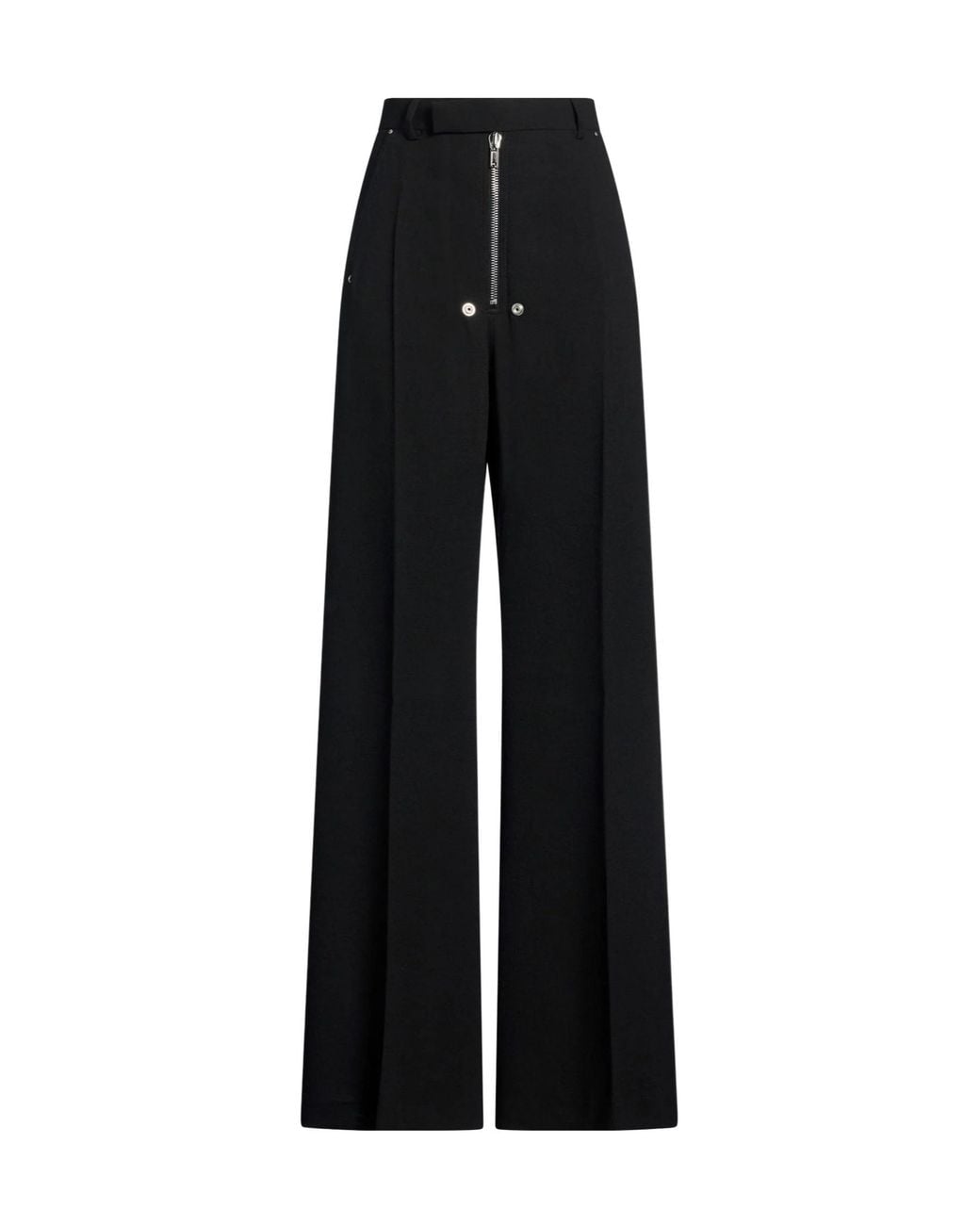 Rick Owens Black Solid-Colored Loose-Fitting Pants
