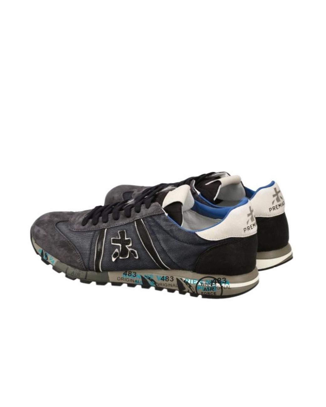 Premiata Black Round-Toe Sneakers for men