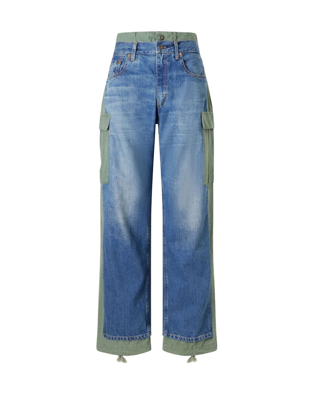 Junya Watanabe Blue Mid-Rise Straight-Leg Jeans
