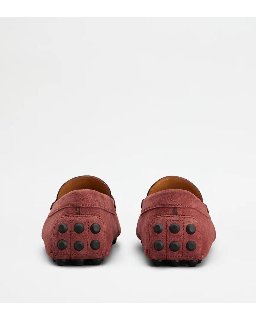 Tod's Red Round-Toe Loafers for men
