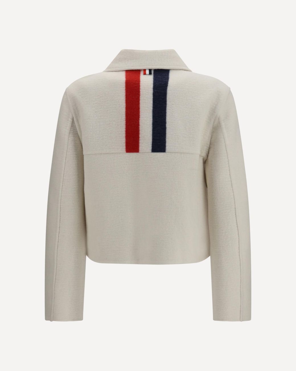 Thom Browne White Bell Sleeve Wool Jacket