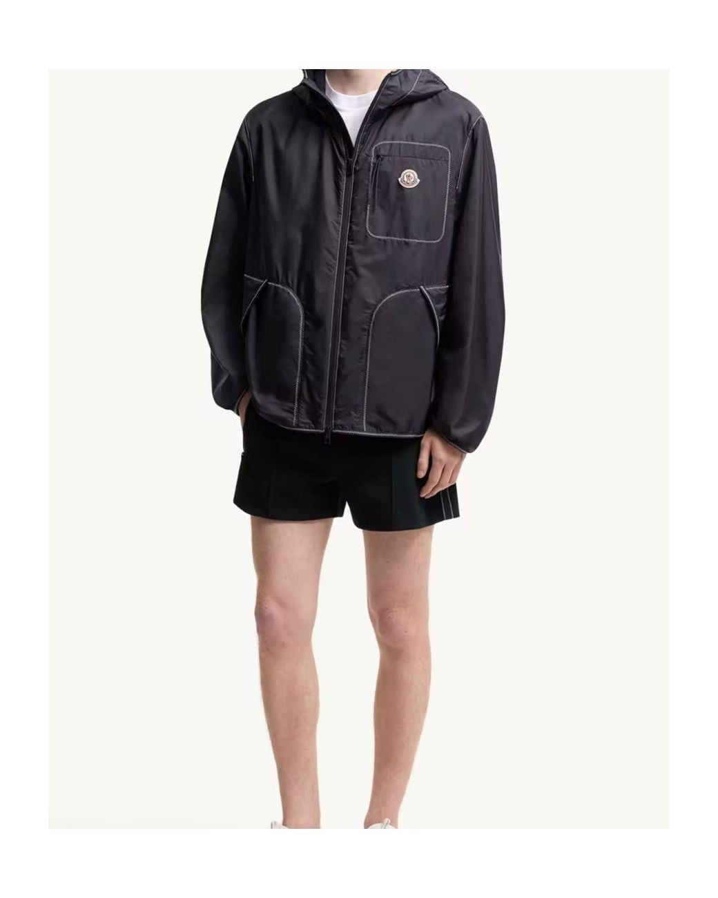 Moncler Blue Terche Hooded Windbreaker for men