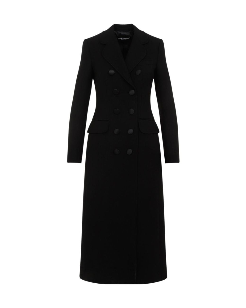Dolce & Gabbana Black Double-Breasted Coat