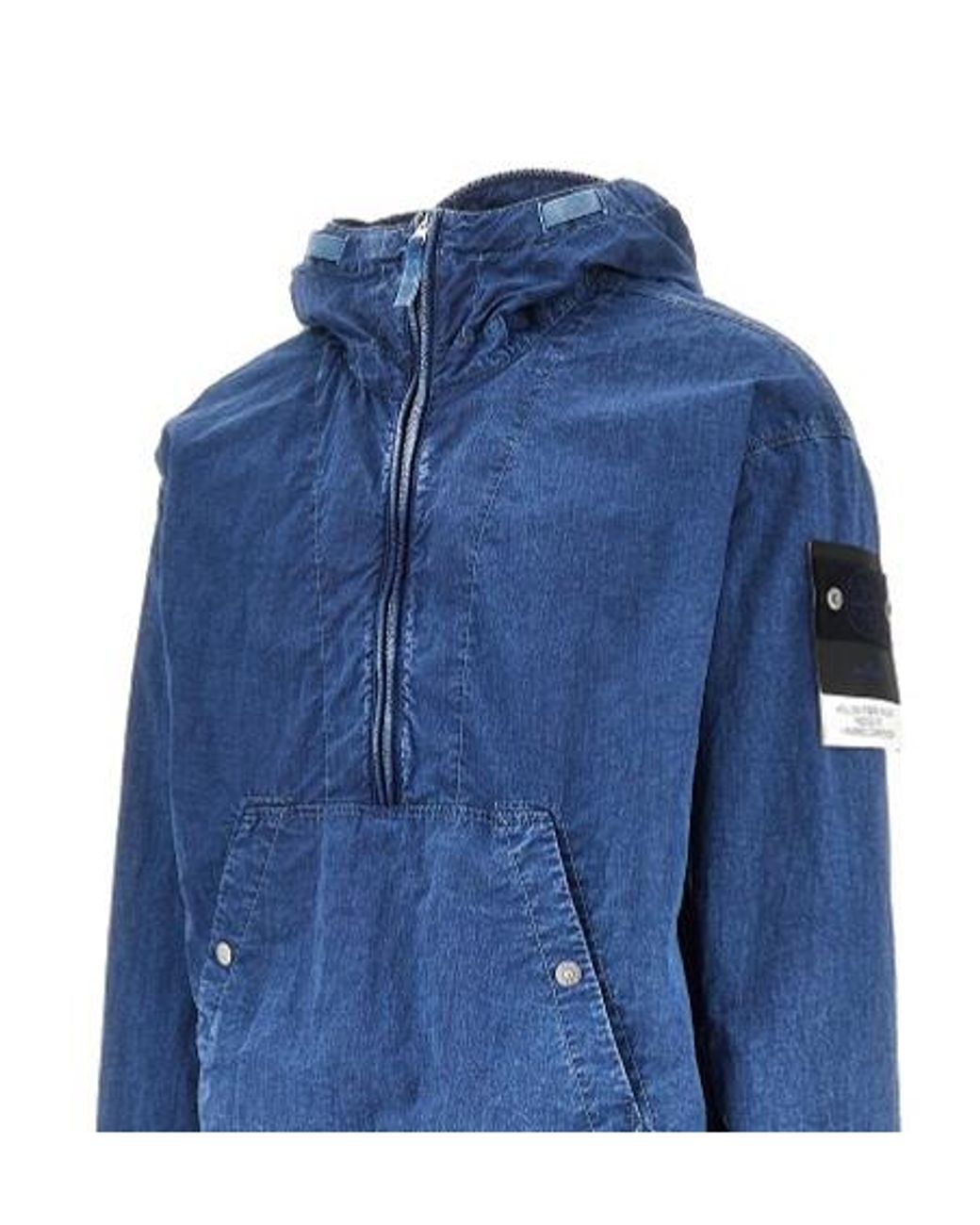 Stone Island Blue Half Zipped Jacket for men