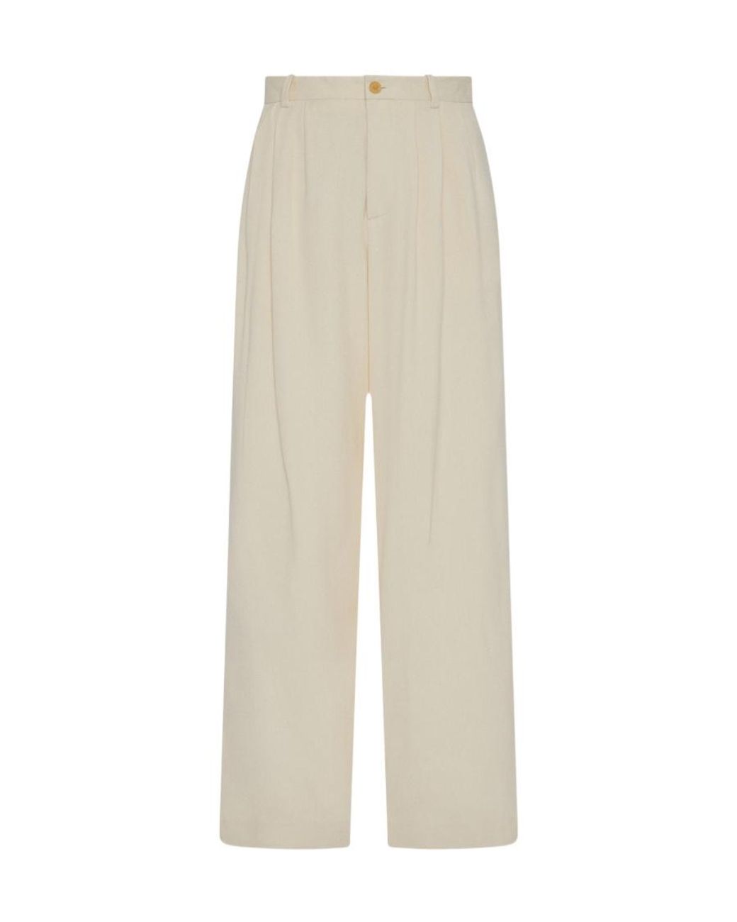 The Row White Belt-Loop Casual Pants