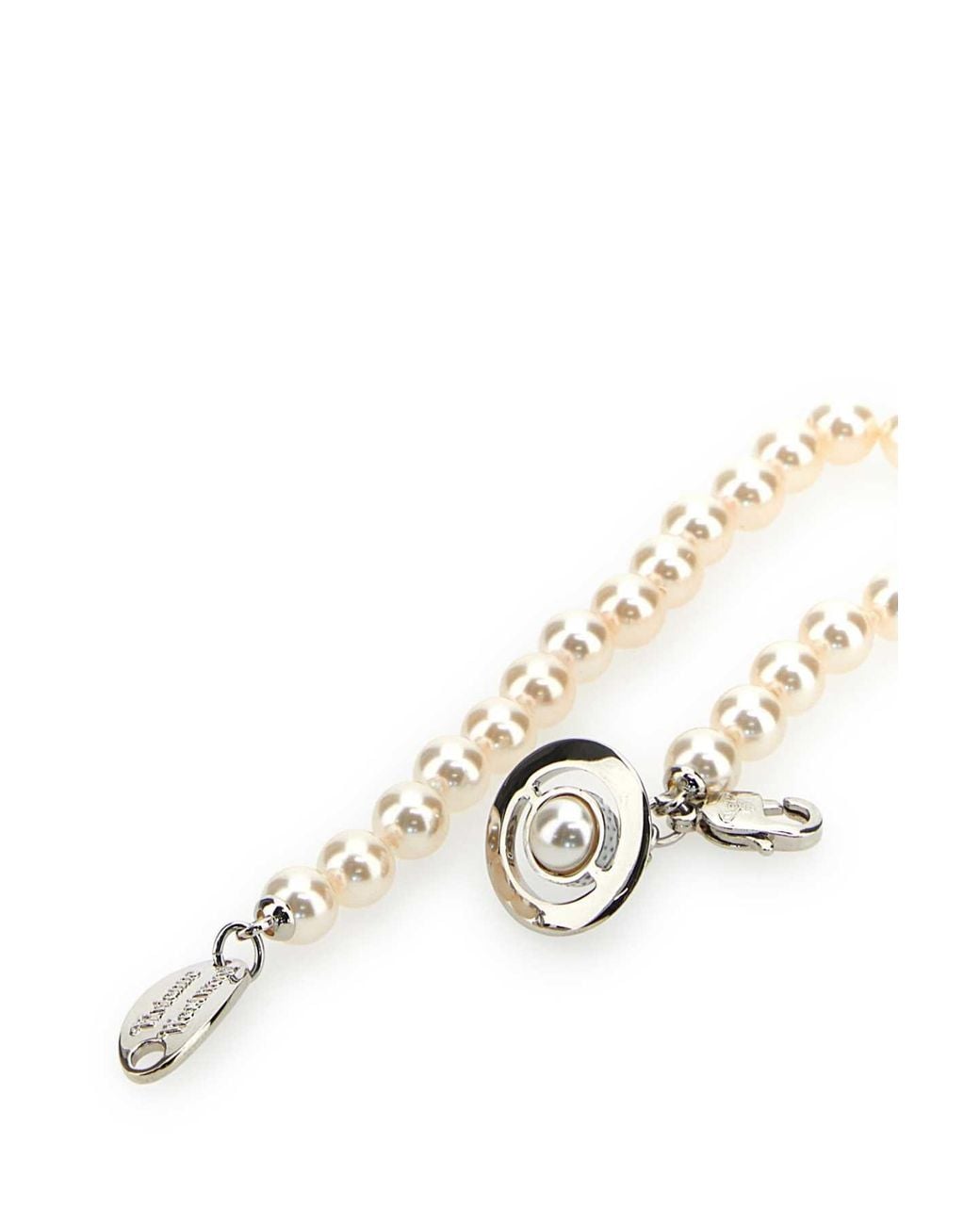 Vivienne Westwood Metallic Simonetta Pearl Orb Bracelet